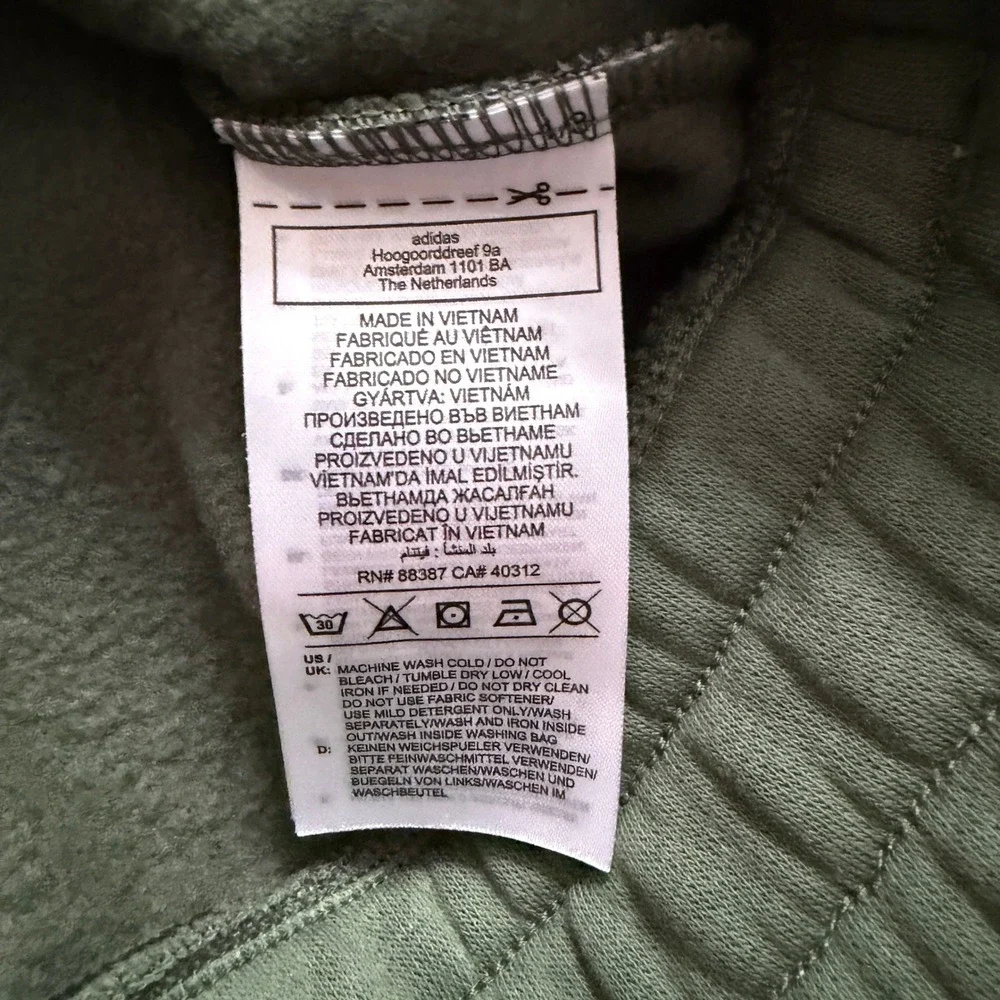Adidas Fleece Camo Hoodie Pullover Green Camouflage Mens Large